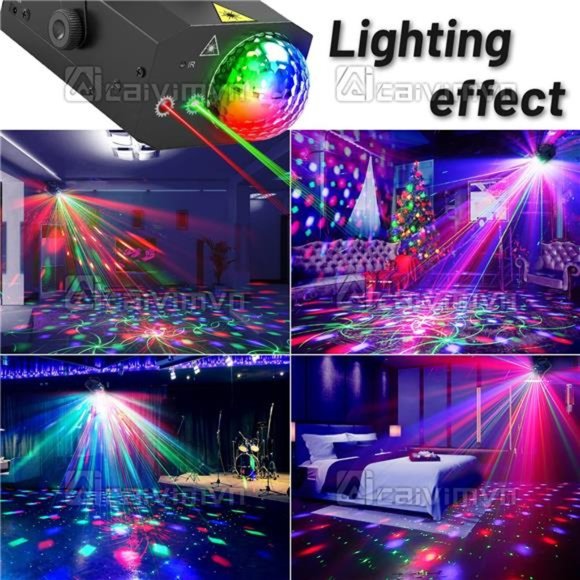 Party Lights Disco Ball Light,Dj Disco Lights LEDStage Light Strobe Lights Sound - Picture 3 of 6